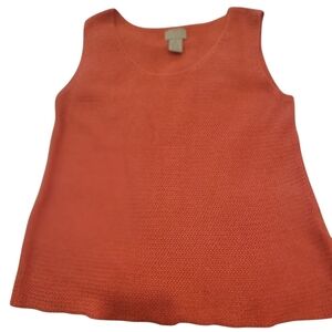 Sigrid Olsen Sport Sleeveless Tank Top Light Weave Knit Med